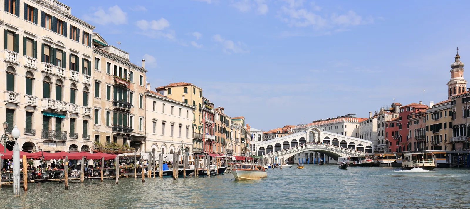 Grand Canal and Rialto Bridge in Venice