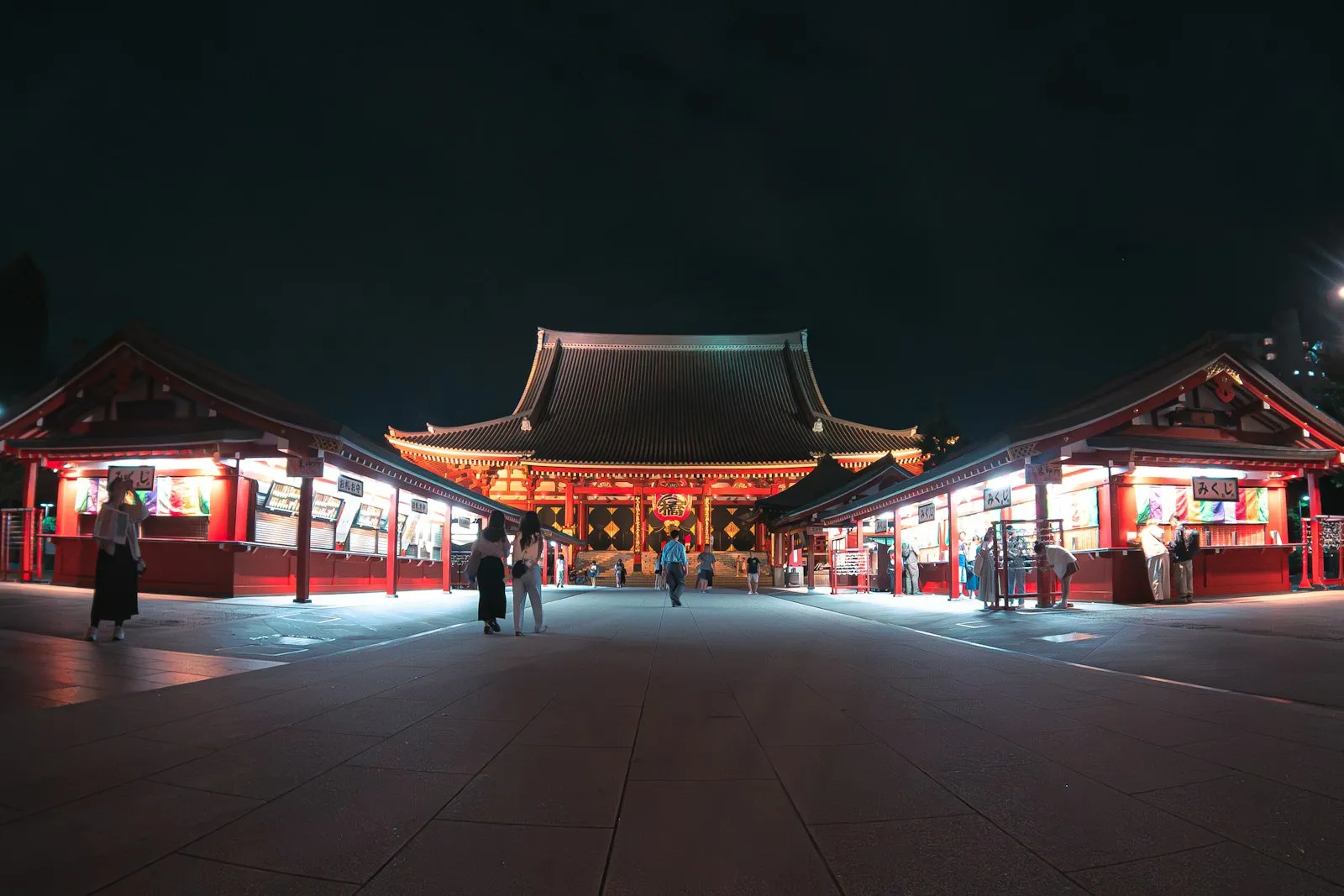Senso-ji Buddhist temple in Asakusa, Tokyo, with its distinctive red pagoda and traditional architecture