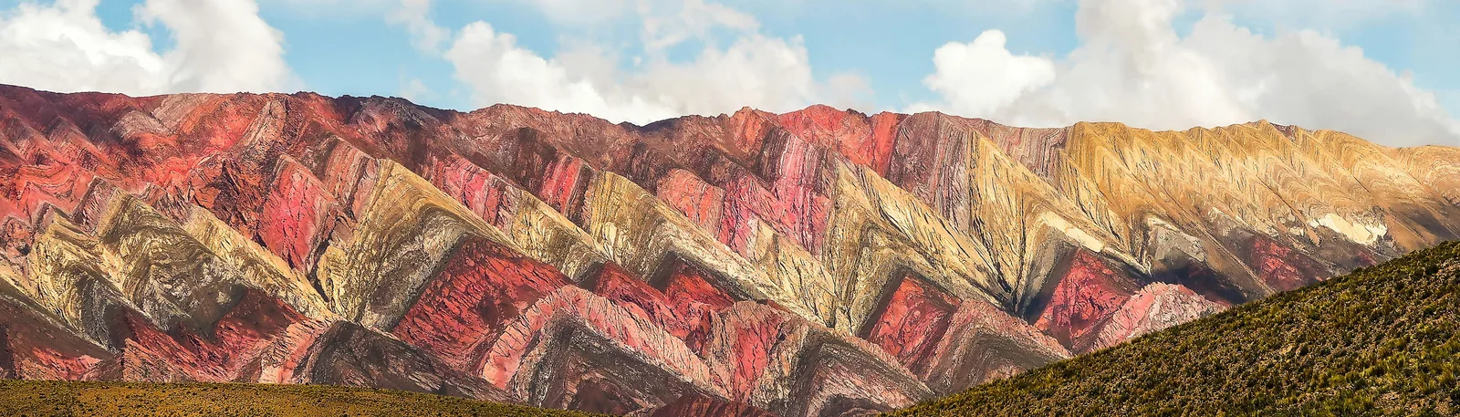 Colorful mountain ridges in Jujuy, Argentina