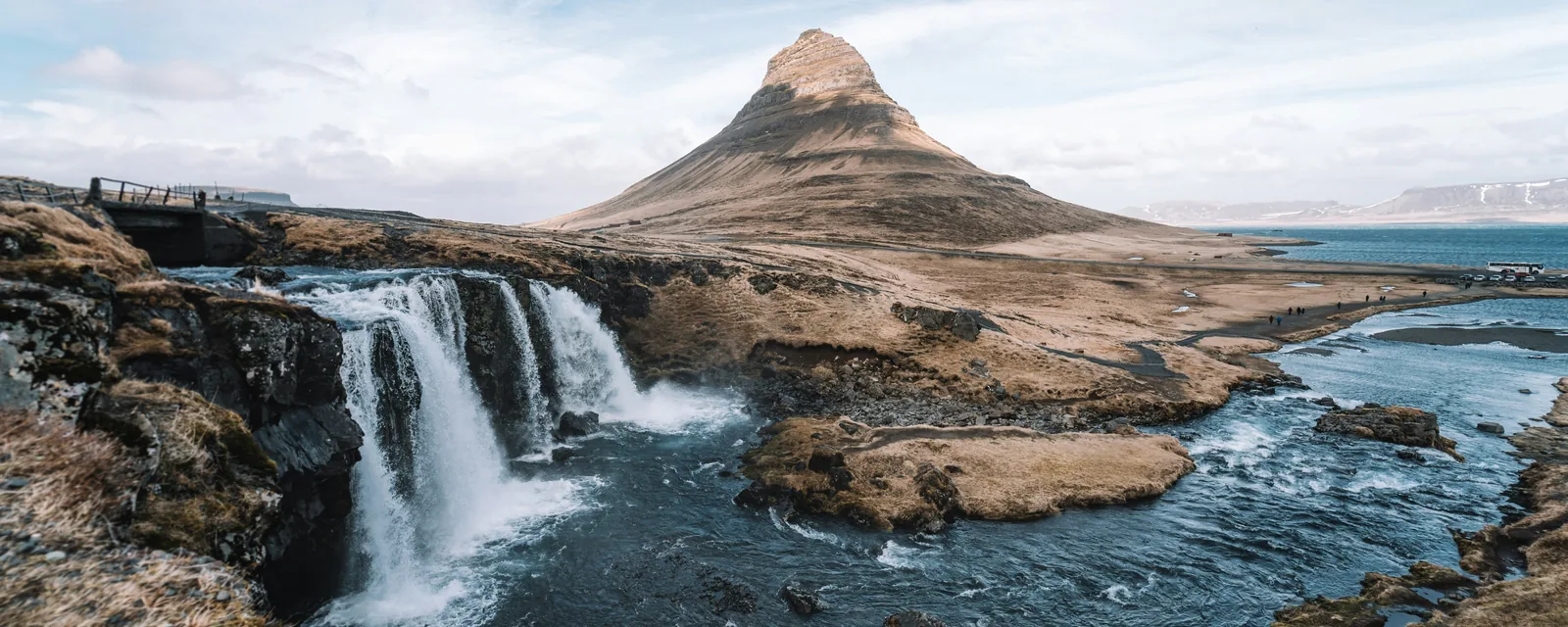 Kirkjufell mountain and Kirkjufellsfoss waterfall, Iceland