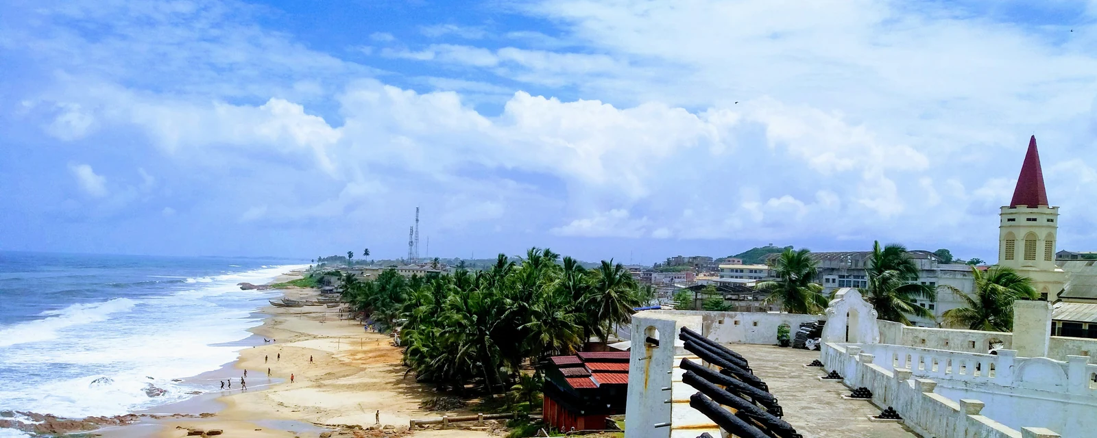 Atlantic coastline viewed from Cape Coast Castle, Ghana