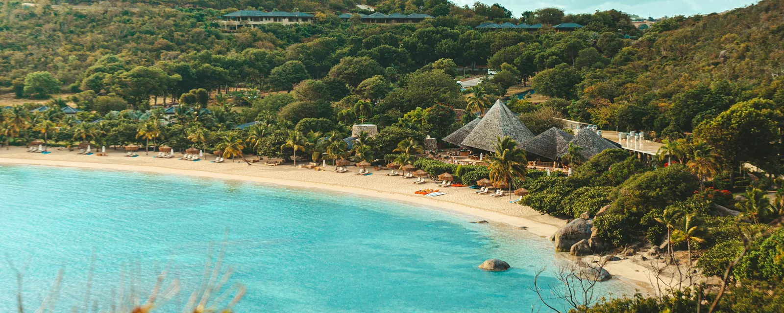 Turquoise water and a white-sand crescent at Little Dix Bay on Virgin Gorda, British Virgin Islands